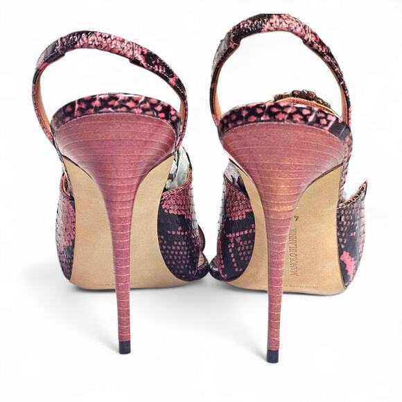 Manolo Blahnik Ronda Snake Embellished Heels - Picture 7 of 14